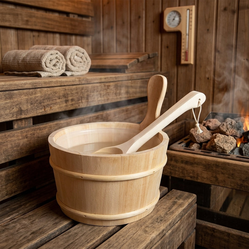 Sauna Set in authentic Wellness-Szene