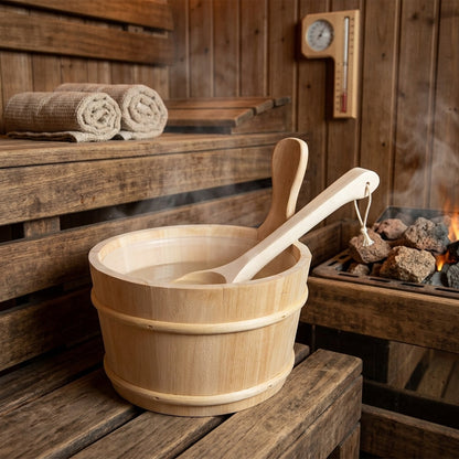 Sauna Set in authentic Wellness-Szene