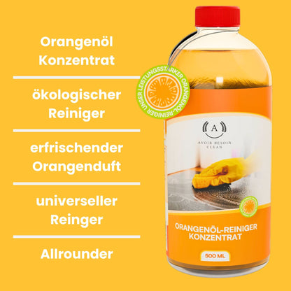 Orangenöl Reiniger Konzentrat 500 ml – Natürlicher Allzweckreiniger für Haushalt, Garten & Werkstatt