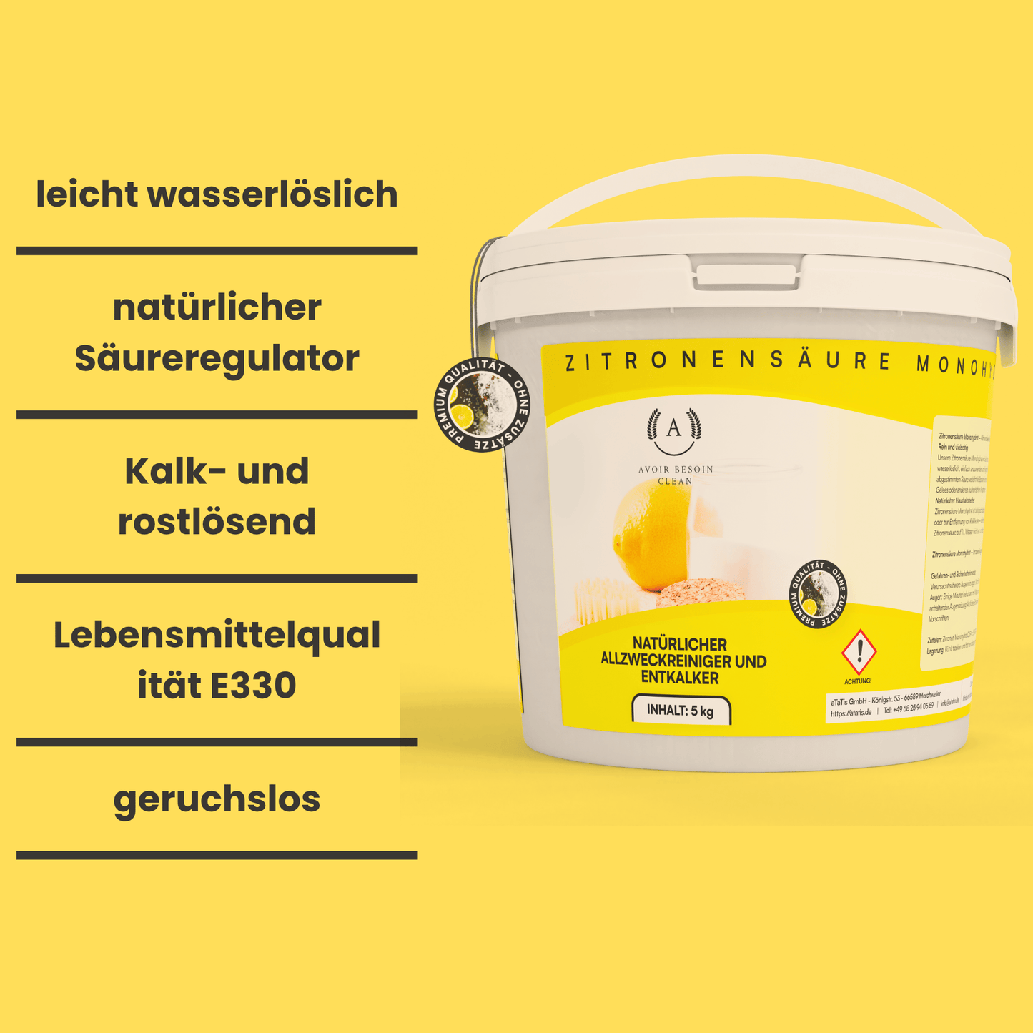 Zitronensäure Pulver 5 kg