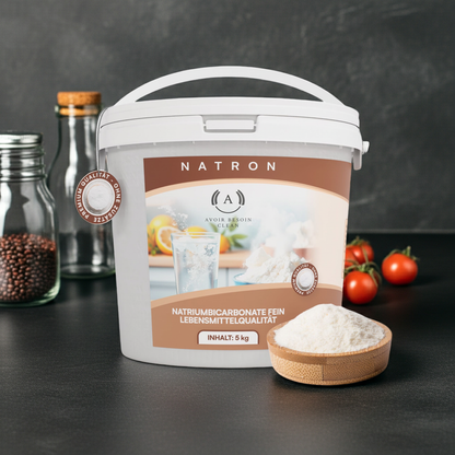 Natron Pulver 5 kg - Lebensmittelqualität E500ii